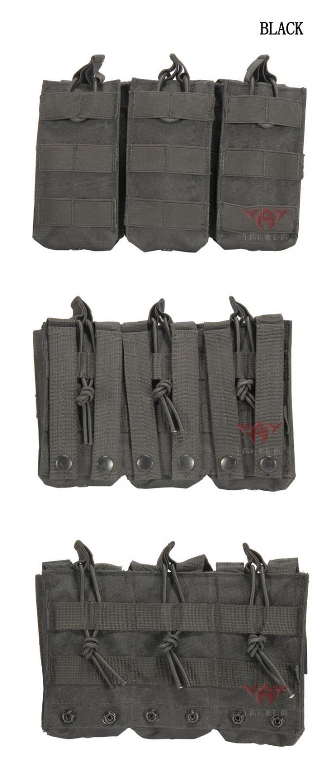 Bolsa de tragante abierto compatible del mag del triple de Molle de los accesorios militares del engranaje para la revista de M4 M17 AK47